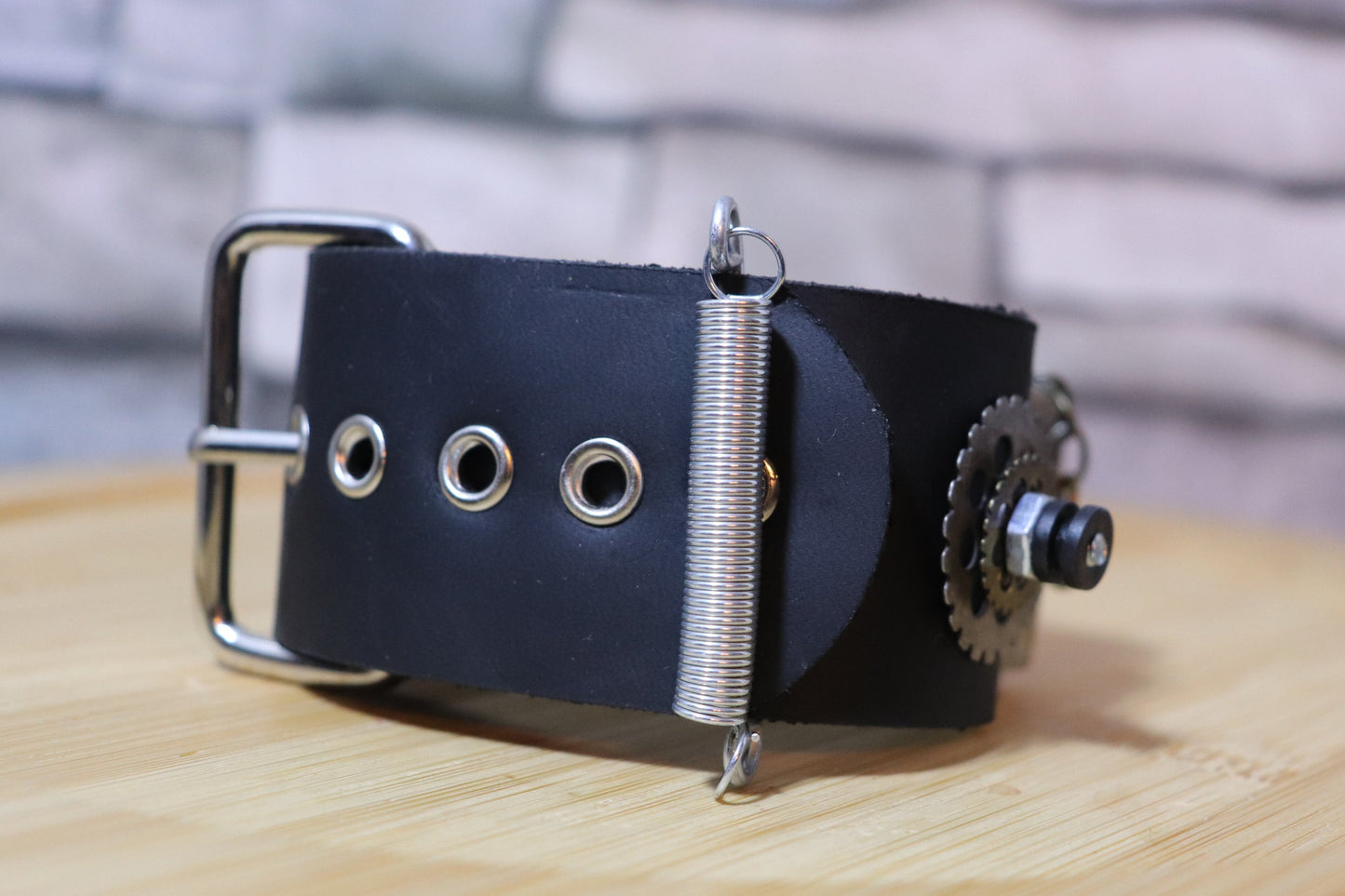 The Magic Murder Box, Steampunk Arm Belt, One of a Kind, Handmade Leather Bracelet, True Crime Arm Belt