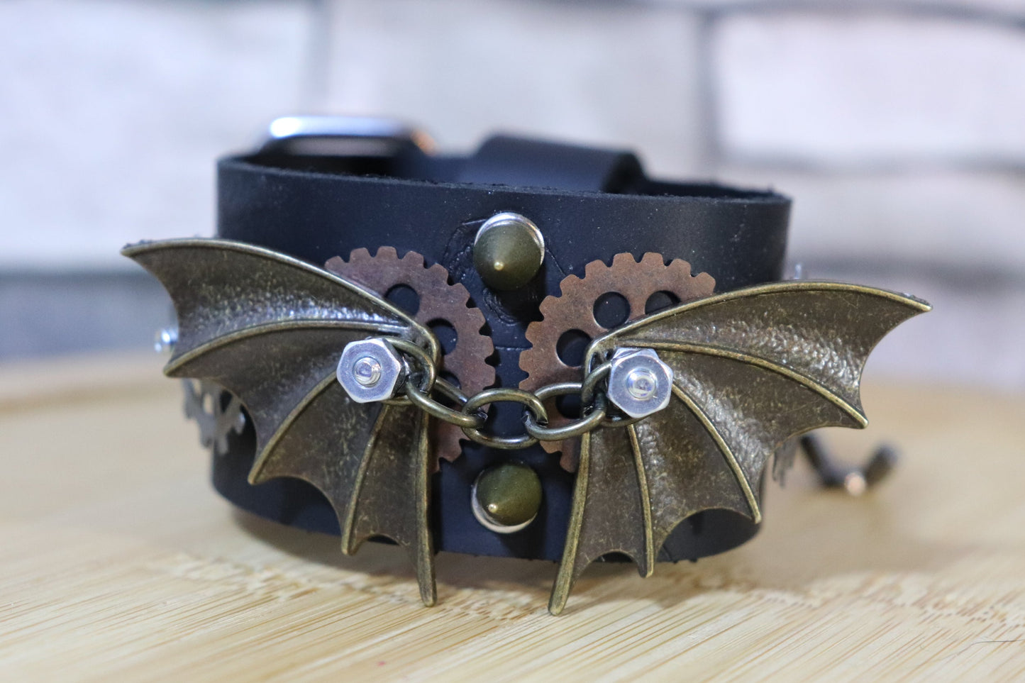 Leather Wing, Bat Bracelet, Steampunk Arm Band, Bat Wings Steampunk Leather Arm Belt, Baddie Leather Arm Belt