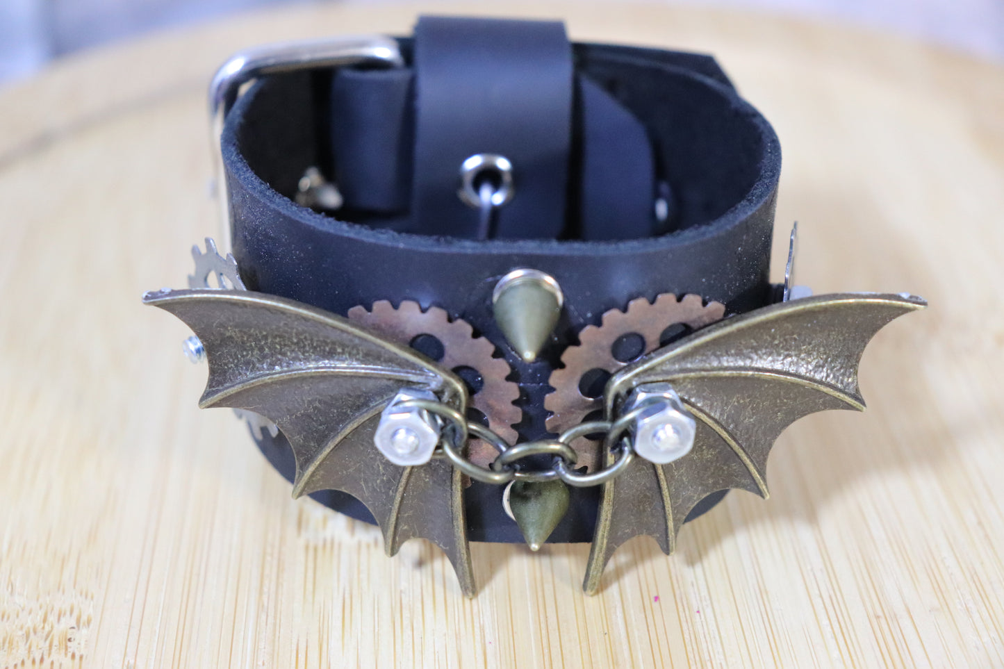 Leather Wing, Bat Bracelet, Steampunk Arm Band, Bat Wings Steampunk Leather Arm Belt, Baddie Leather Arm Belt