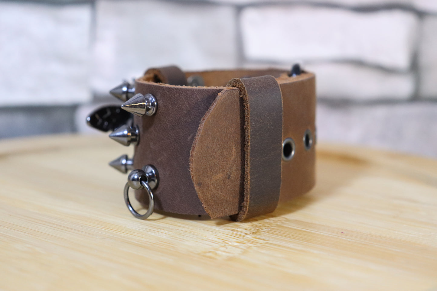 Bee in the Briar Patch, Steampunk Bee Leather Bracelet, Bee Bracelet, Spike Arm Belt, Entomology Arm Band, Bee-utiful Leather Arm Belt